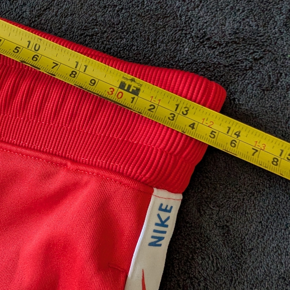 Unique Nike Women's Embroidered Feminine Athleisure Street Track Pants Red S image 7